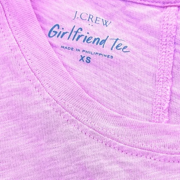 J. Crew XS Women’s Pink Short Sleeve Cotton Tee - Picture 3 of 3